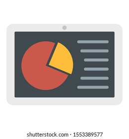 Business tablet icon. Flat illustration of business tablet vector icon for web design