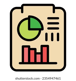 Business tablet icon outline vector. Online marketing. Positive help color flat