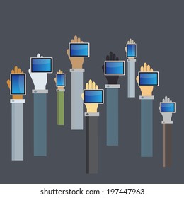 business tablet screen concept Vector 