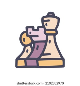 business tactics color vector doodle simple icon