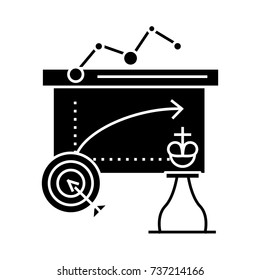 business tactics  icon, vector illustration, sign on isolated background