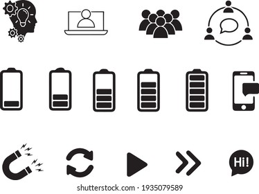 business tags and logos made as vector graphics for use on websites. entrepreneurship, self-development, remote work