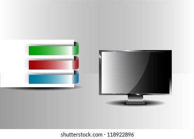 Business tags and monito vector