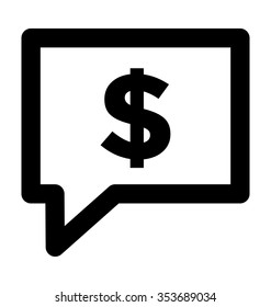 
Business Talk Bold Line Vector Icon
