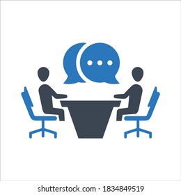Business talk, deal, meeting, Interview icon