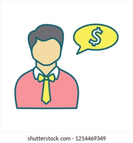 business talk icon vector