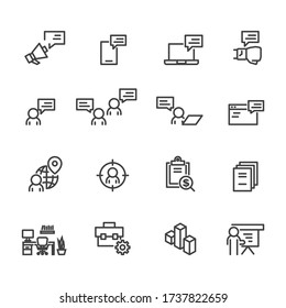 Business and Talk icons set,Vector