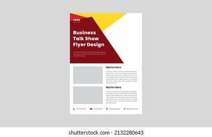 Business Talk Show Flyer Design Template Stock Vector (Royalty Free