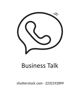 Business Talk vector outline Icon Design illustration. Business Symbol on White background EPS 10 File