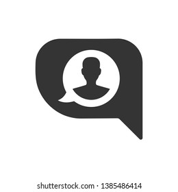 Business talking, negotiation, conversation icon