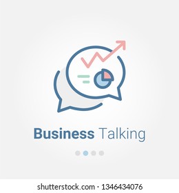 Business talking vector icon