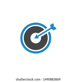 Business target arrow vector icon 