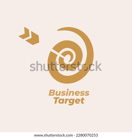 Business target arrows targeting marketing accurate accuracy aim logo design. Creative arch concept illustration