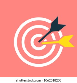 Business target with arrow,success concept