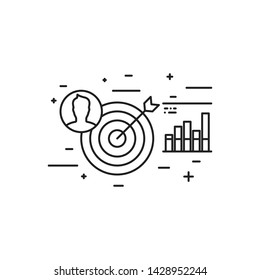 business target. business concept design. icon vector