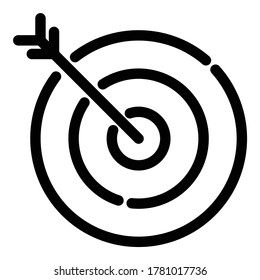 Business Target Flat Icon Isolated On White Background