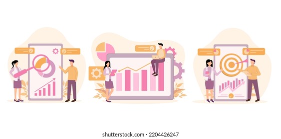 Business Target Flat Illustration Design