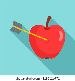 Business target icon. Flat illustration of business target vector icon for web design