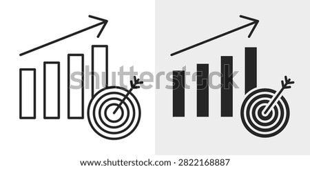 Business Target icon representing goal achievement, strategic planning, business growth, performance tracking, and corporate success. This editable vector icon is ideal for business consultants, startups, websites, mobile applications, presentations, and commercial branding. Professional outline design suitable for digital and print media.