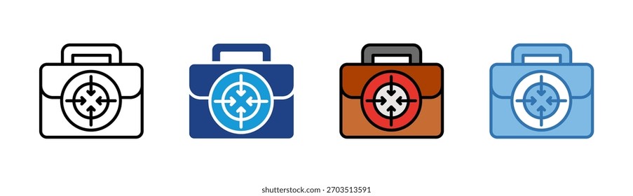Conjunto de iconos de Business Target colección de estilos múltiples