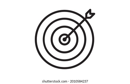 Business target icon simple style vector image
