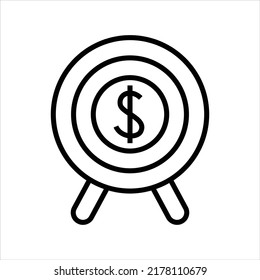 Business target icon vector graphic illustration