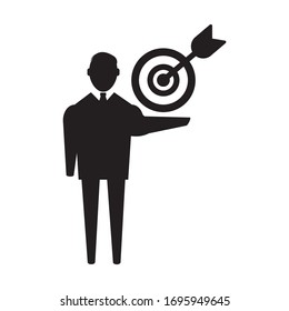 Business target icon vector graphics