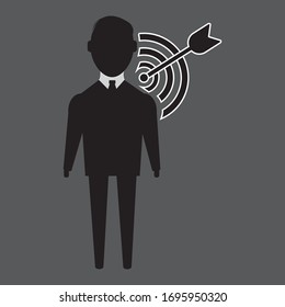 Gráficos vectoriales de iconos de destino de negocios