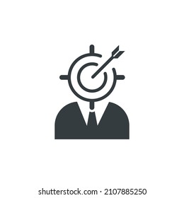 Business target icon, vector business target icon, vector illustration