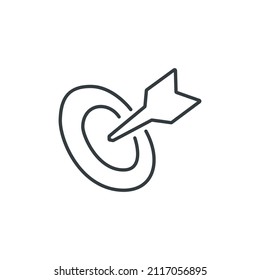 Zielsymbol, Vektorsymbol für Geschäftsziele, Vektorgrafik