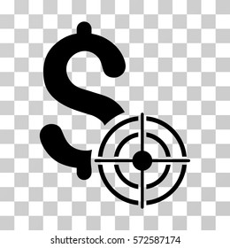 Business Target icon. Vector illustration style is flat iconic symbol, black color, transparent background. Designed for web and software interfaces.