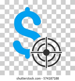Business Target icon. Vector illustration style is flat iconic bicolor symbol, blue and gray colors, transparent background. Designed for web and software interfaces.