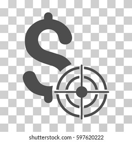 Business Target icon. Vector illustration style is flat iconic symbol, gray color, transparent background. Designed for web and software interfaces.