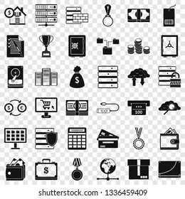 Business target icons set. Simple style of 36 business target vector icons for web for any design