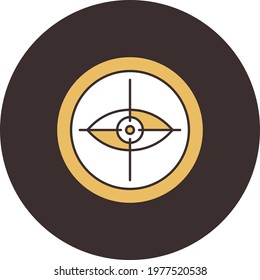 Business, target, interface, vision, multimedia icon vector image. Can also be used for banking and finance. Suitable for use on web apps, mobile apps and print media.