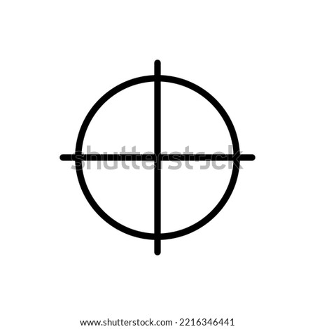 Business target line icon. Aim, advertising, announcement, job, emloyment, the target audience. Work concept. Vector black line icon on a white background