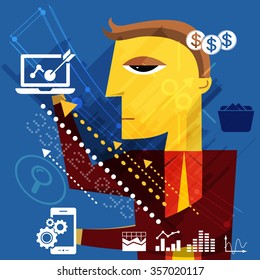 Business Target Management Concept