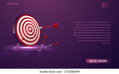 Business target marketing concept, vector illustration