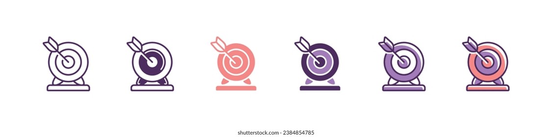 business target marketing icon with arrow dart success goal mission vector strategy trend profit improvement symbol illustration