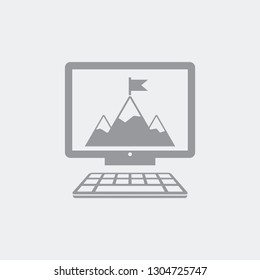 Business target on computer