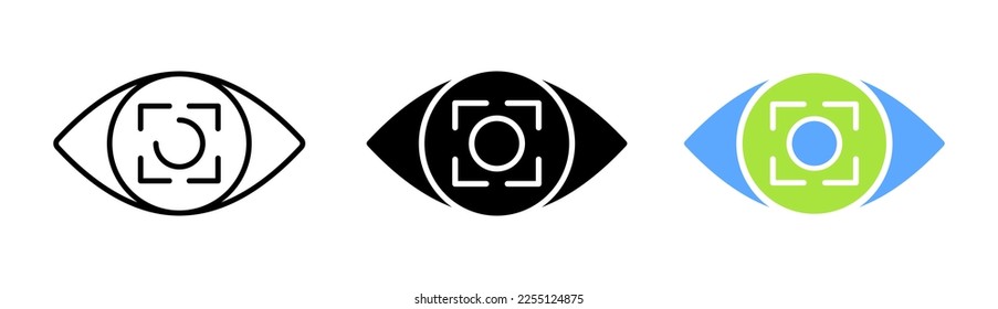 Business target set icon. Aim, advertising, announcement, job, emloyment, the target audience. Work concept. Vector icon in line, black and colorful style on white background