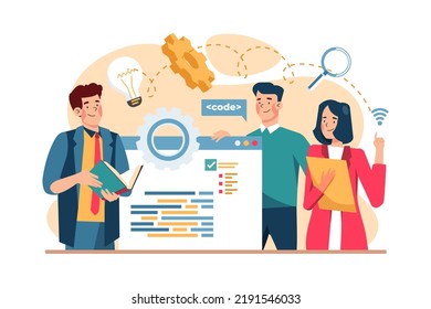 Business task management Illustration concept on white background
