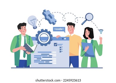 Geschäftsaufgabe-Management-Illustrationskonzept auf weißem Hintergrund