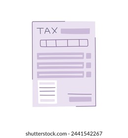 business tax form cartoon. money credit, pay report, financial infographic business tax form sign. isolated symbol vector illustration