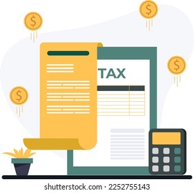 Business Tax paying Money Financial Concept