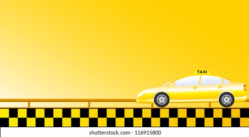 business taxi car background with road