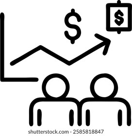 Business team analyzing financial performance in open office copy space concept as A business team analyzes financial performance in an open office focusing on evaluating marginal costs and improving