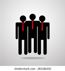 Business team black icon. Vector illustration. Eps 10