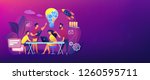 Business team brainstorm idea and lightbulb from jigsaw. Working team collaboration, enterprise cooperation, colleagues mutual assistance concept. Header or footer banner template with copy space.