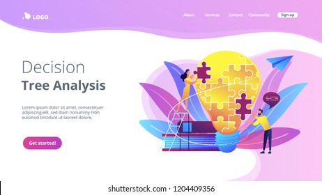 Business team brainstorm, lightbulb and rocket. Vision statement, business and company mission, business planning concept on ultraviolet background. Website vibrant violet landing web page template.